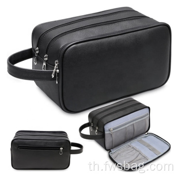 การแขวนแบบกันน้ำแบบกำหนดเองอุปกรณ์การเดินทางเครื่องแต่งหน้าจัดระเบียบกระเป๋าหลายกระเป๋าขนาดใหญ่ความจุขนาดใหญ่ PU Leather Travel Bags